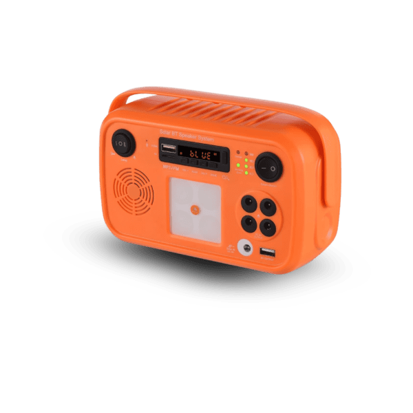 Solar BT Speaker System with Emergency Charging & Light BT FM Radio